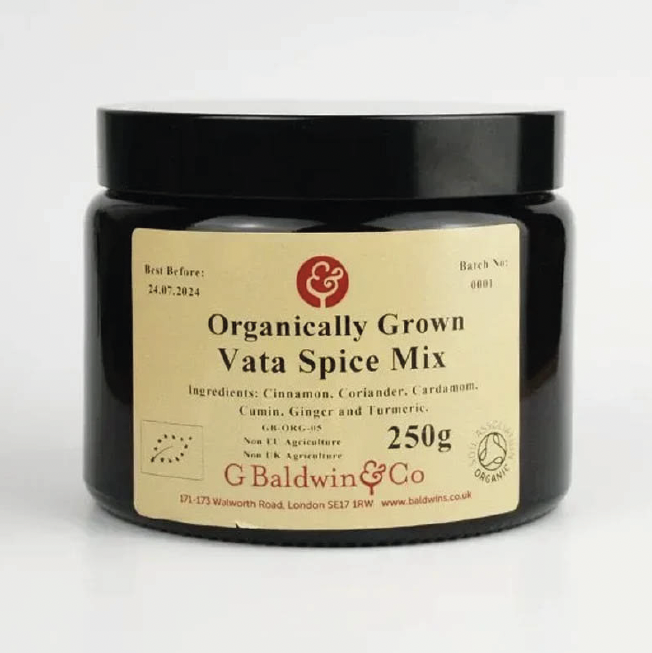 Organically Grown Vata Spice Mix, 250g jar